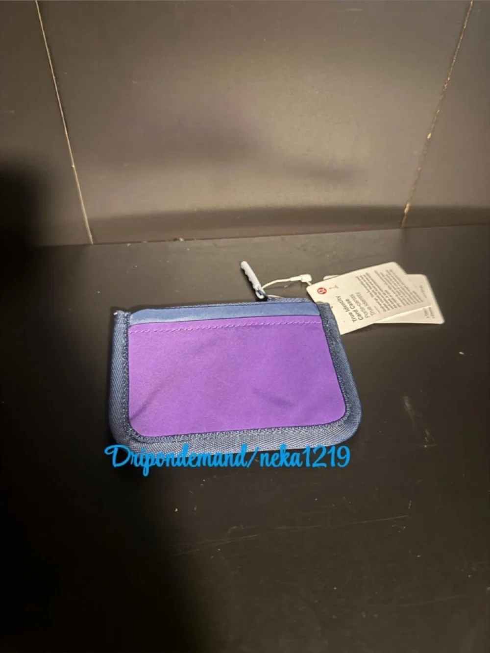 Lululemon True Identity Card Case- Pitch Blue/Blue Linen/Atomic Purple